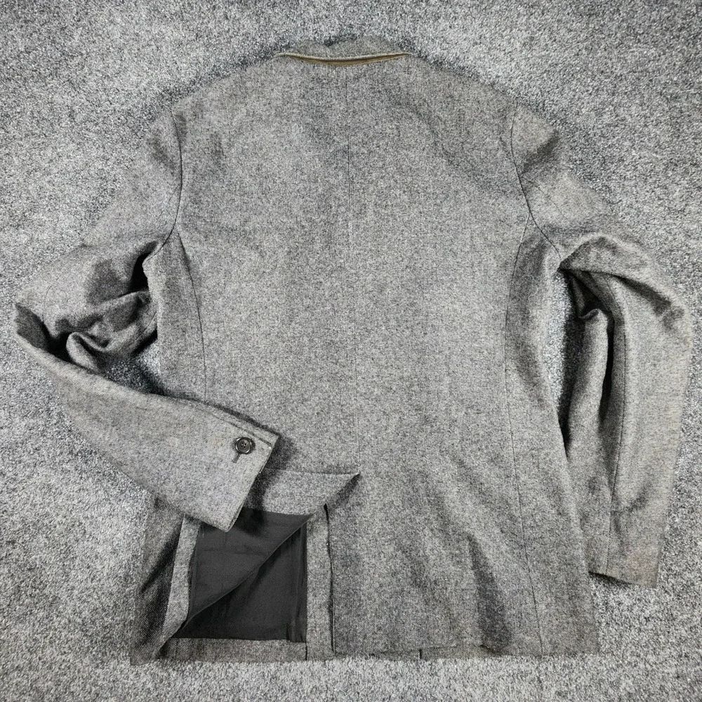 AllSaints Crane Blazer Mens 36 Grey Wool Blend Italian Cloth Jacket MM001K S